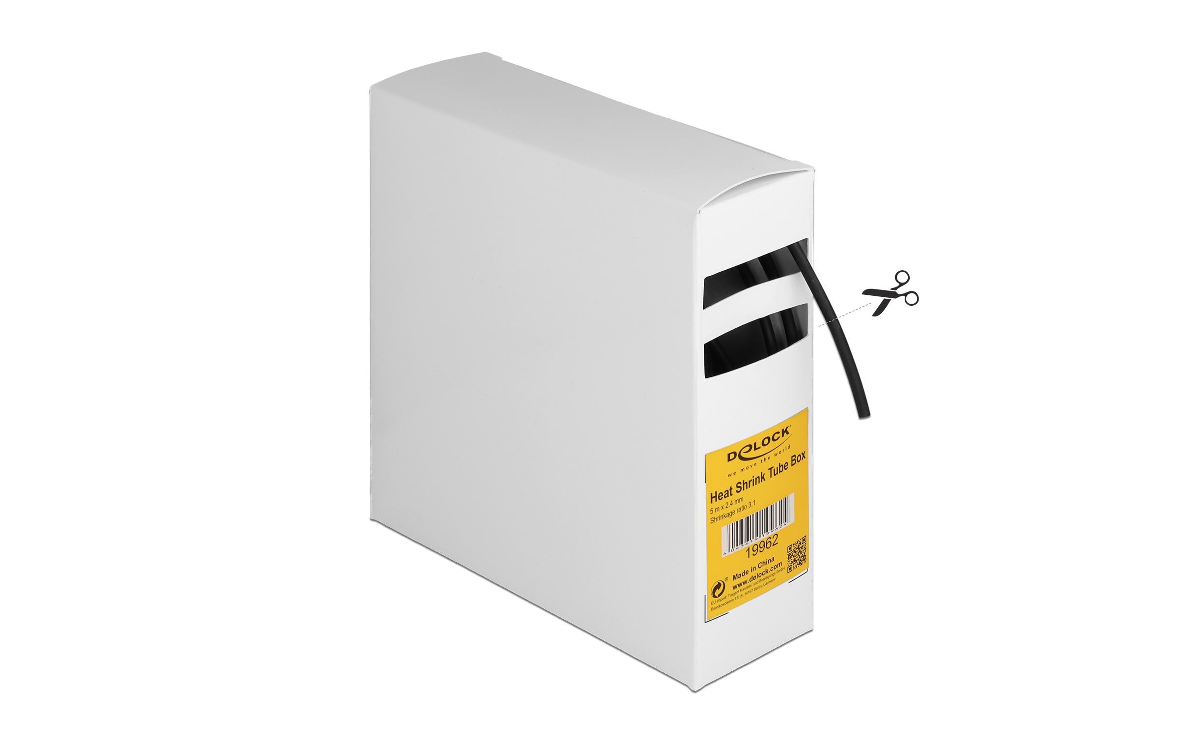 Delock Schrumpfschlauch Box mit Innenkleber, 5 m x 2.4 mm Delock Schrumpfschlauch Box mit Innenkleber, 5 m x 2.4 mm