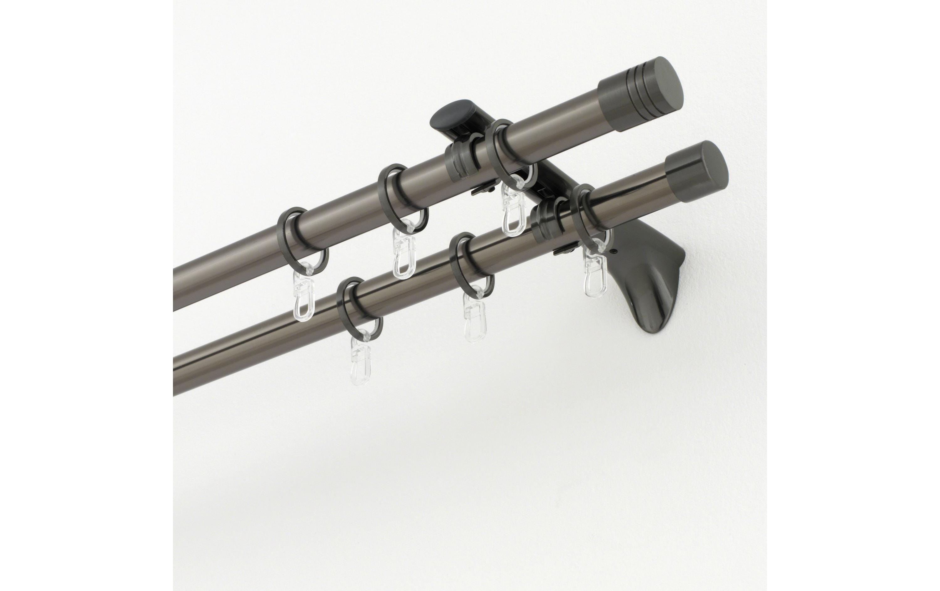 Gardinia Vorhangring mit Gleiteinlage Titan, 10 Stück