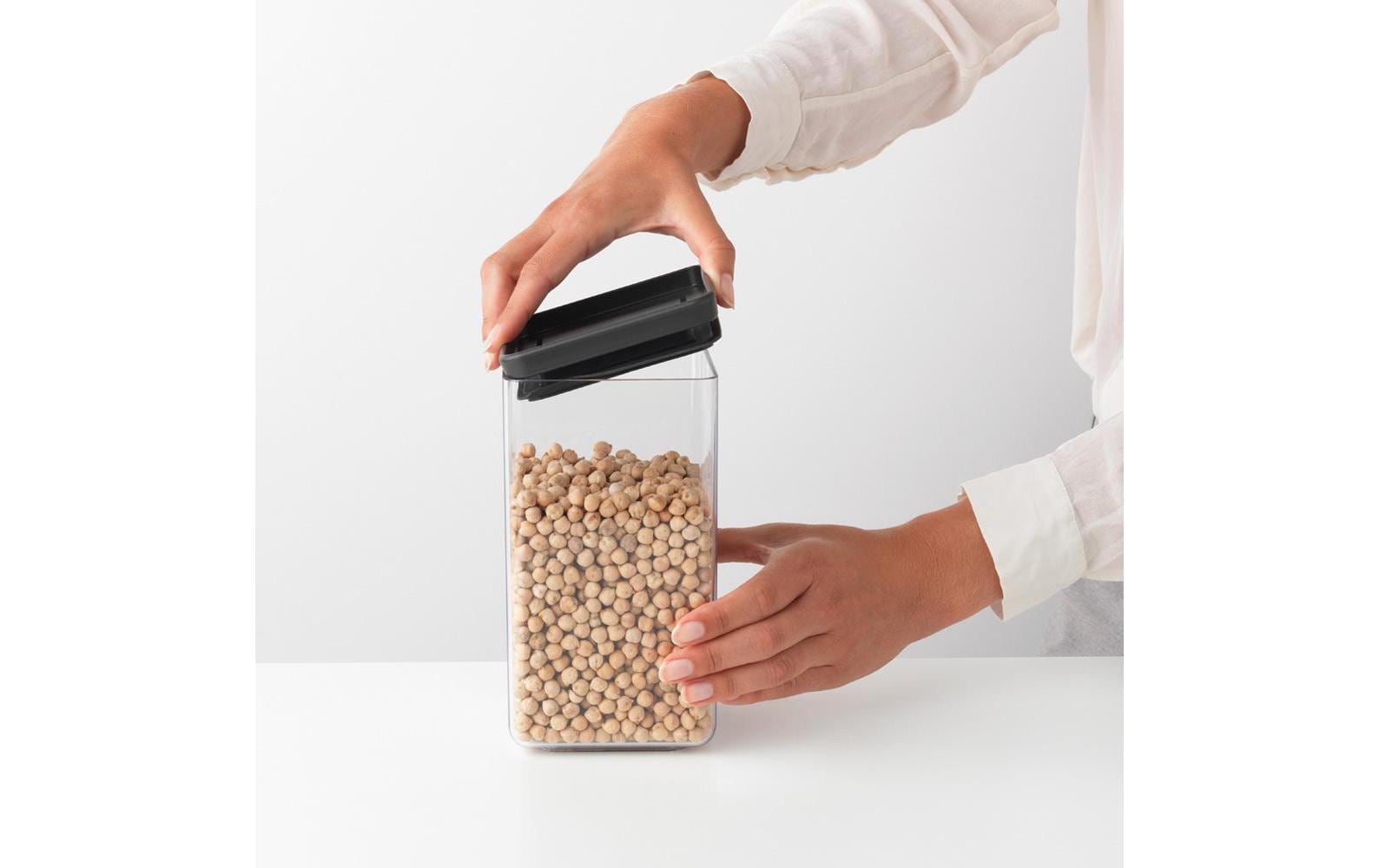 Brabantia Vorratsbehälter Tasty 1.6 l, Schwarz/Transparent