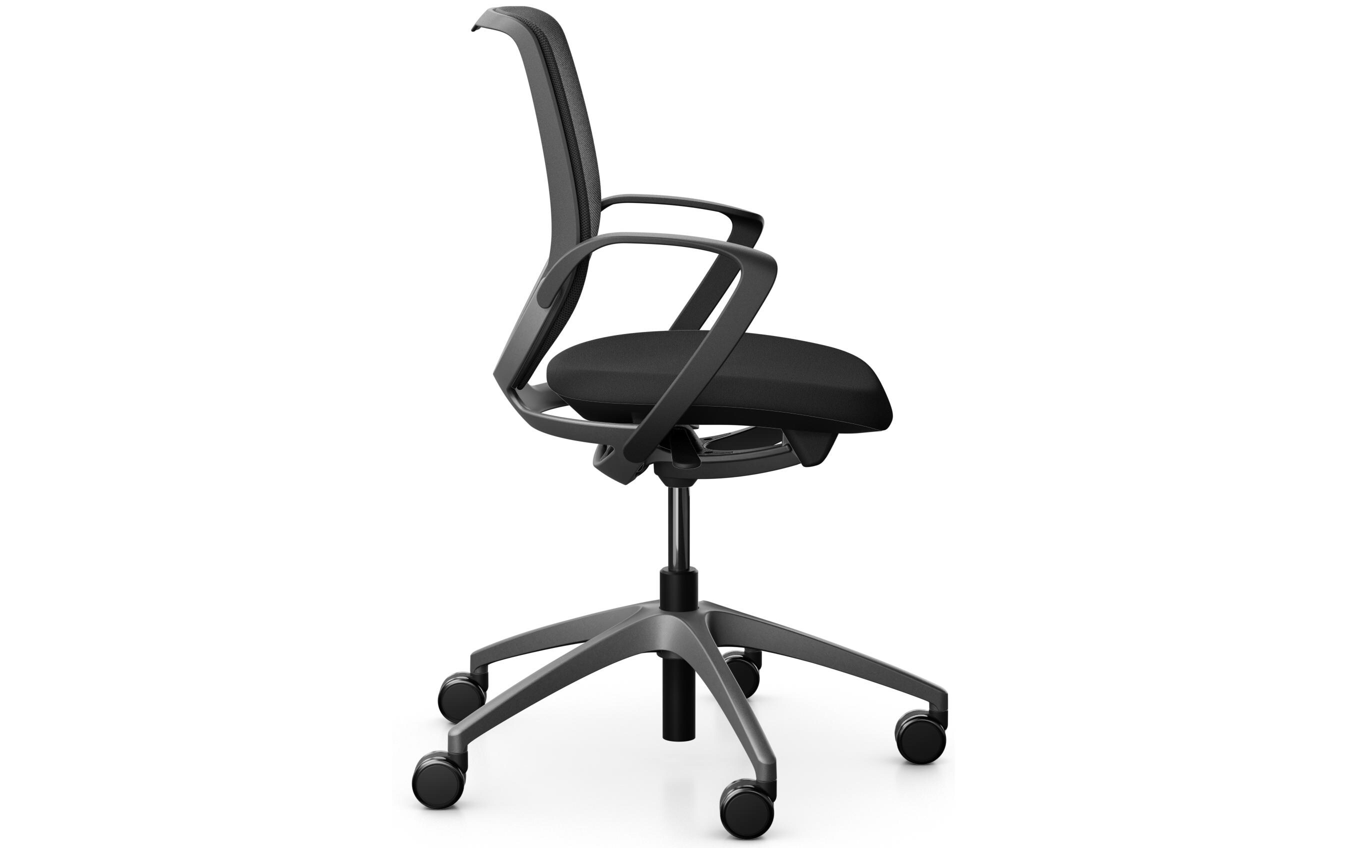 Giroflex Bürostuhl 313 mit Netzrücken und Armlehnen, Schwarz Giroflex Bürostuhl 313 mit Netzrücken und Armlehnen, Schwarz