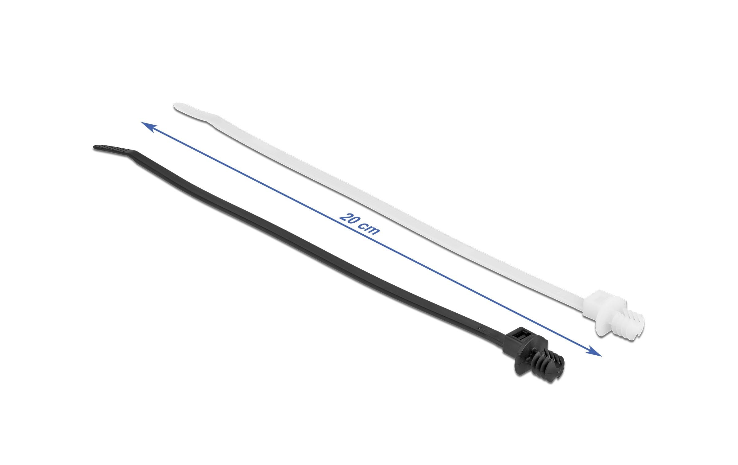 Delock Kabelbinder mit Lamellenfuss Mehrfarbig 200 mm x 4.8 mm