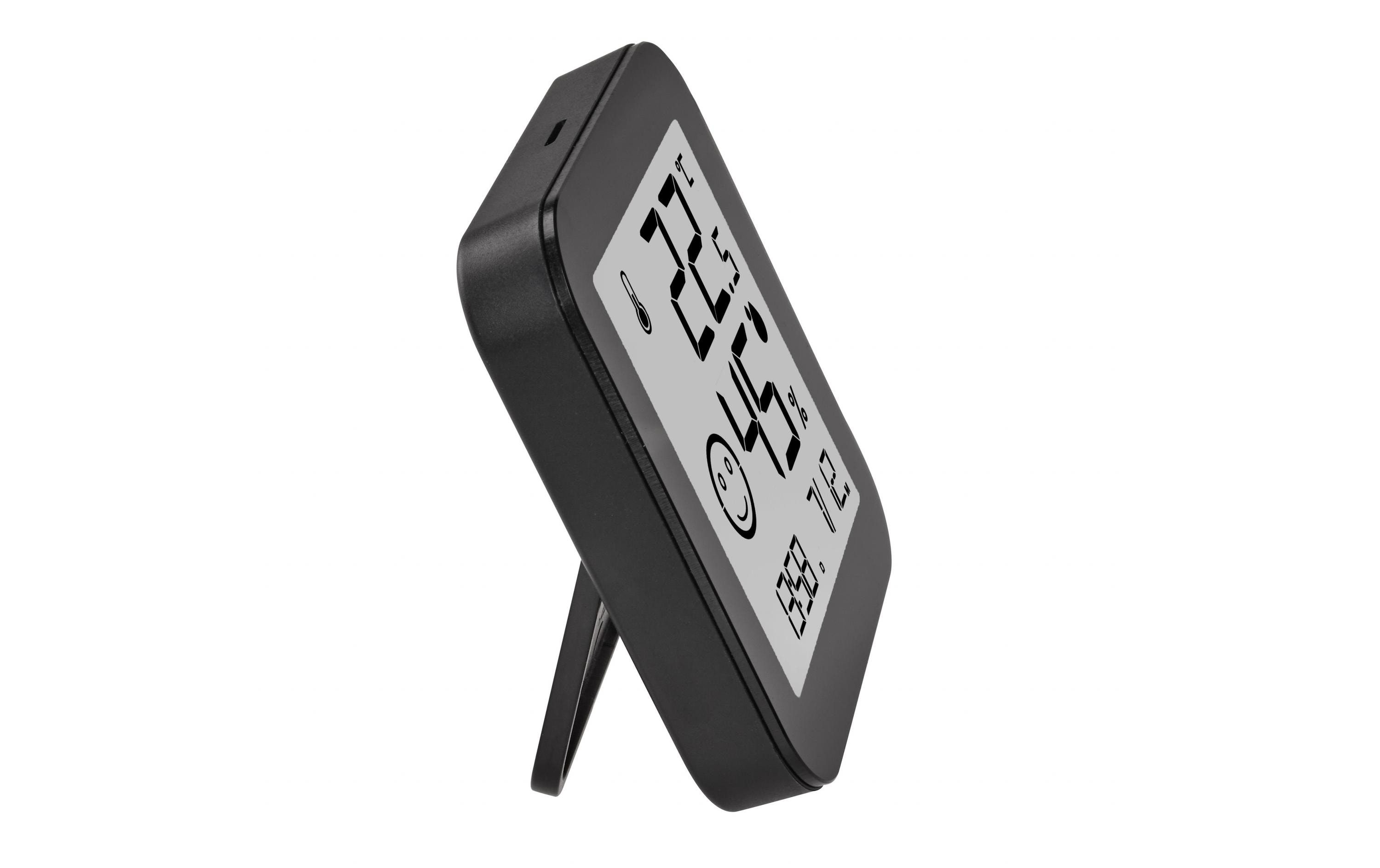 TFA Dostmann Thermo-/Hygrometer Digital, Black & White, Schwarz