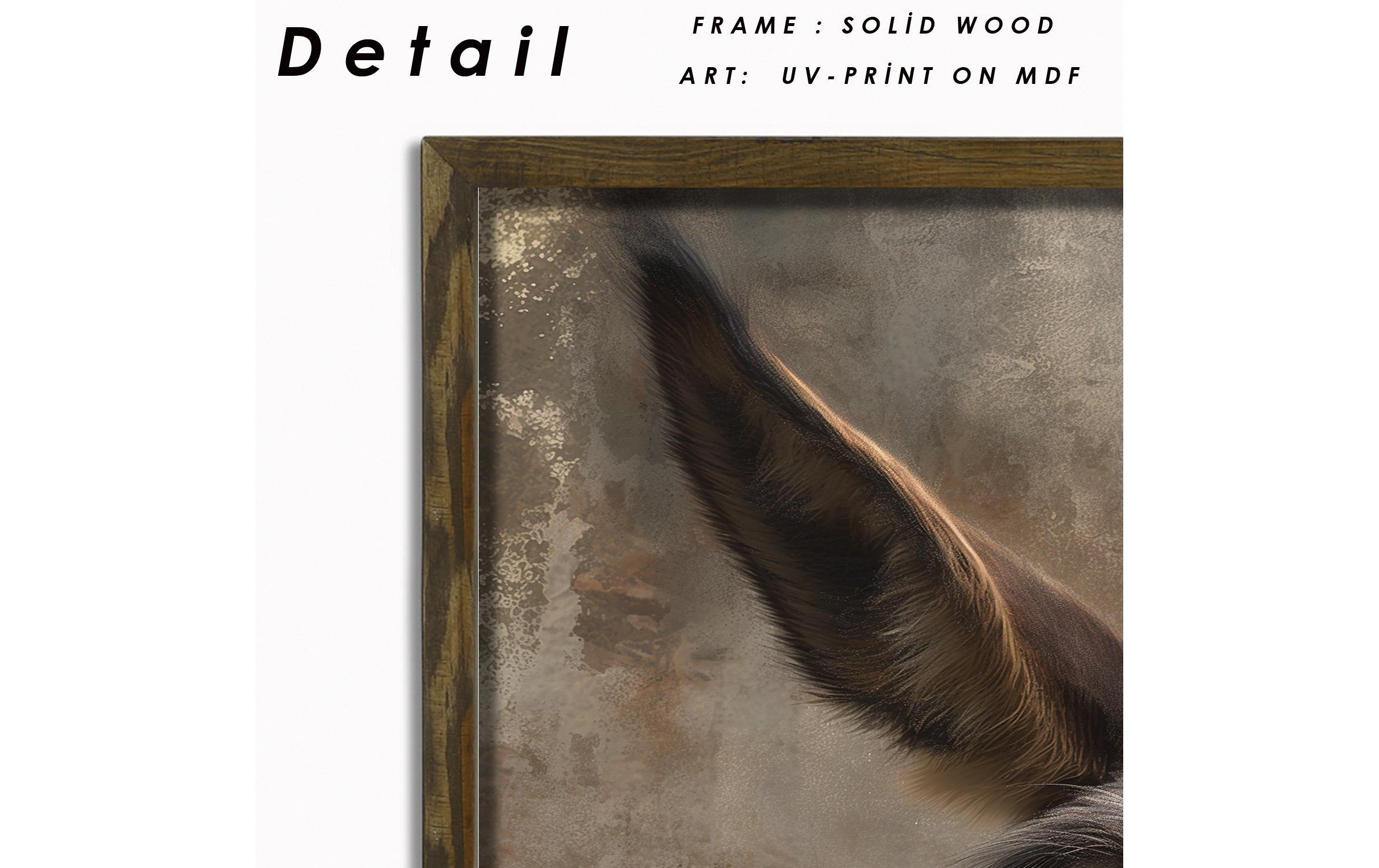 Wallxpert Bild Esel 35 x 47 cm