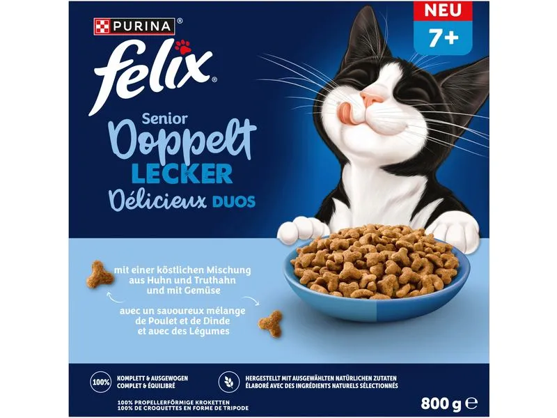 Felix Trockenfutter Doppelt Lecker Senior Geflügel 800 g