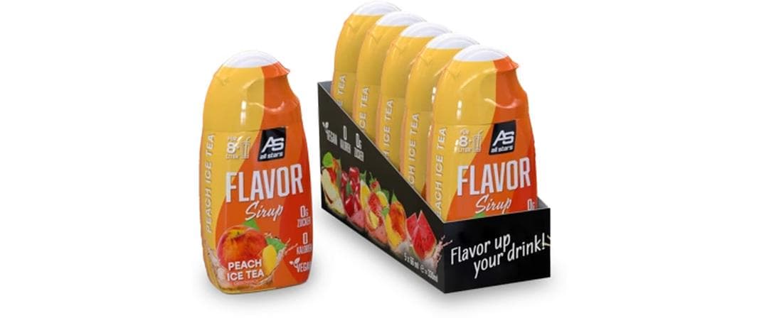 All Stars Flavor Sirup 5 x 65 ml Flasche Ice Tea Pfirsich