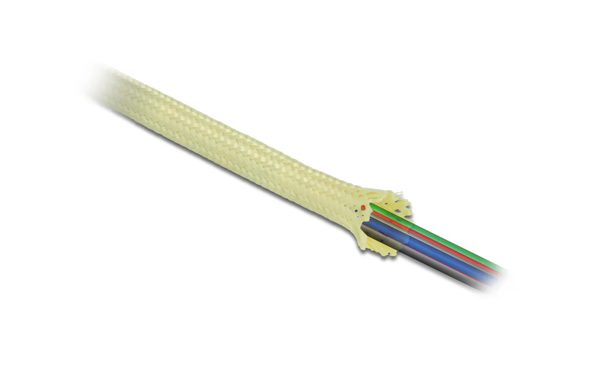Delock Geflechtschlauch aus Aramid Fasern 2 m x 10 mm Gelb Delock Geflechtschlauch aus Aramid Fasern 2 m x 10 mm Gelb