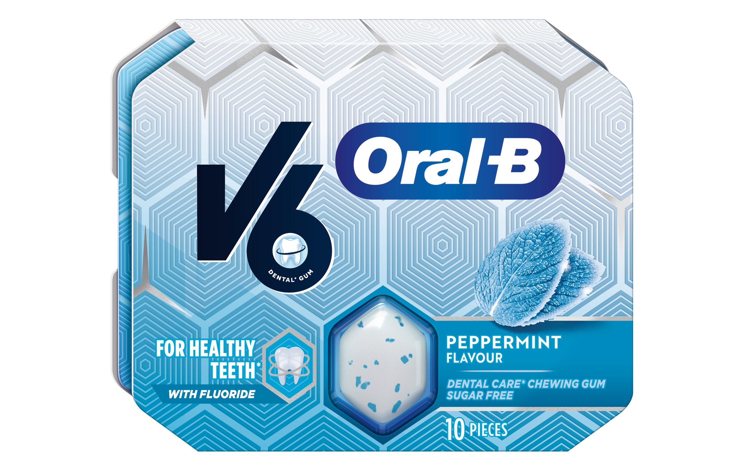 V6 Kaugummi Oral-B Peppermint 17 g