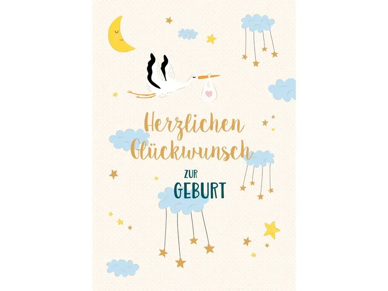 ABC Glückwunschkarte Geburt A4 ABC Glückwunschkarte Geburt A4