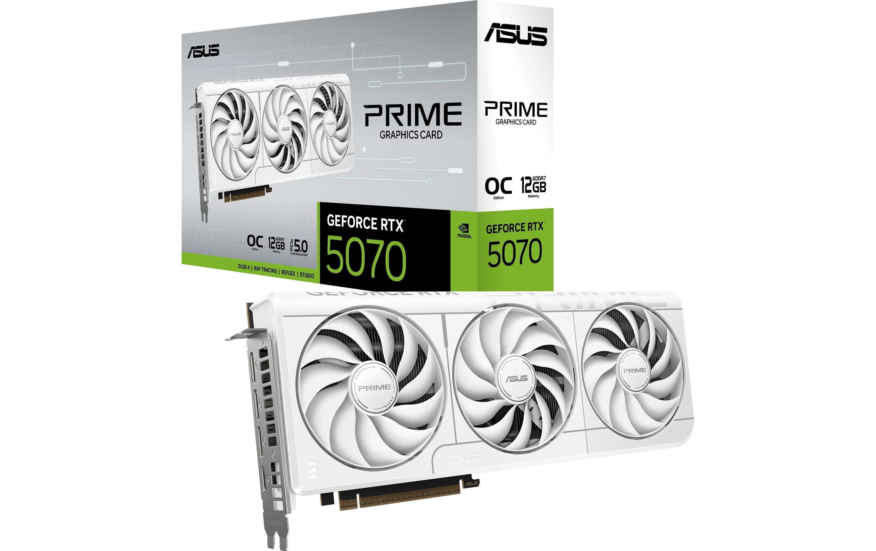 ASUS Grafikkarte PRIME GeForce RTX 5070 12 GB White OC Edition ASUS Grafikkarte PRIME GeForce RTX 5070 12 GB White OC Edition