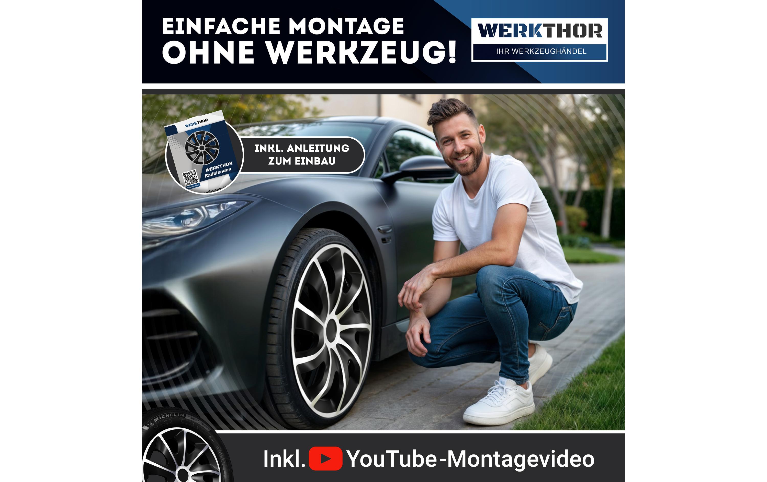 Werkthor Radzierblende 4er Set 14