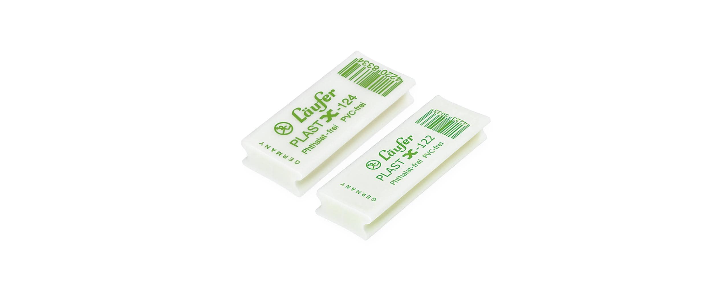 Läufer Radiergummi Plast X-124 46 x 20 x 9 mm, Weiss Läufer Radiergummi Plast X-124 46 x 20 x 9 mm, Weiss