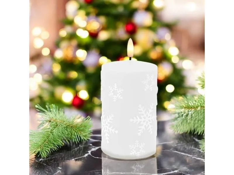 Dameco LED Kerze Schneeflocke, 7.5 cm x 12 cm