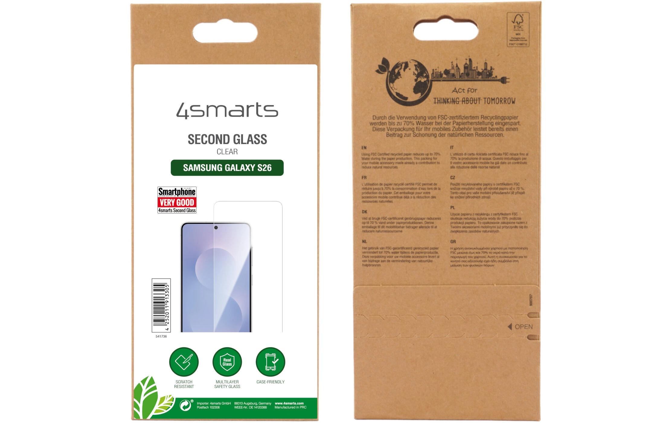 4smarts Displayschutz Second Glass für Samsung Galaxy S26