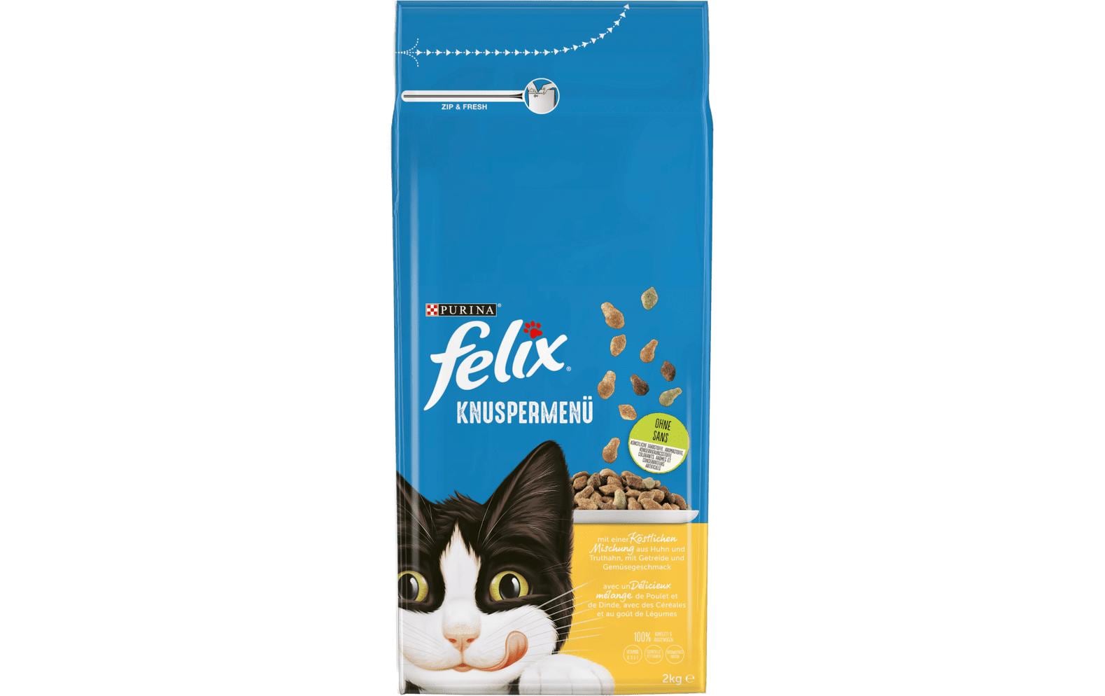 Felix Trockenfutter Knuspermenü Geflügel, 2 kg Felix Trockenfutter Knuspermenü Geflügel, 2 kg