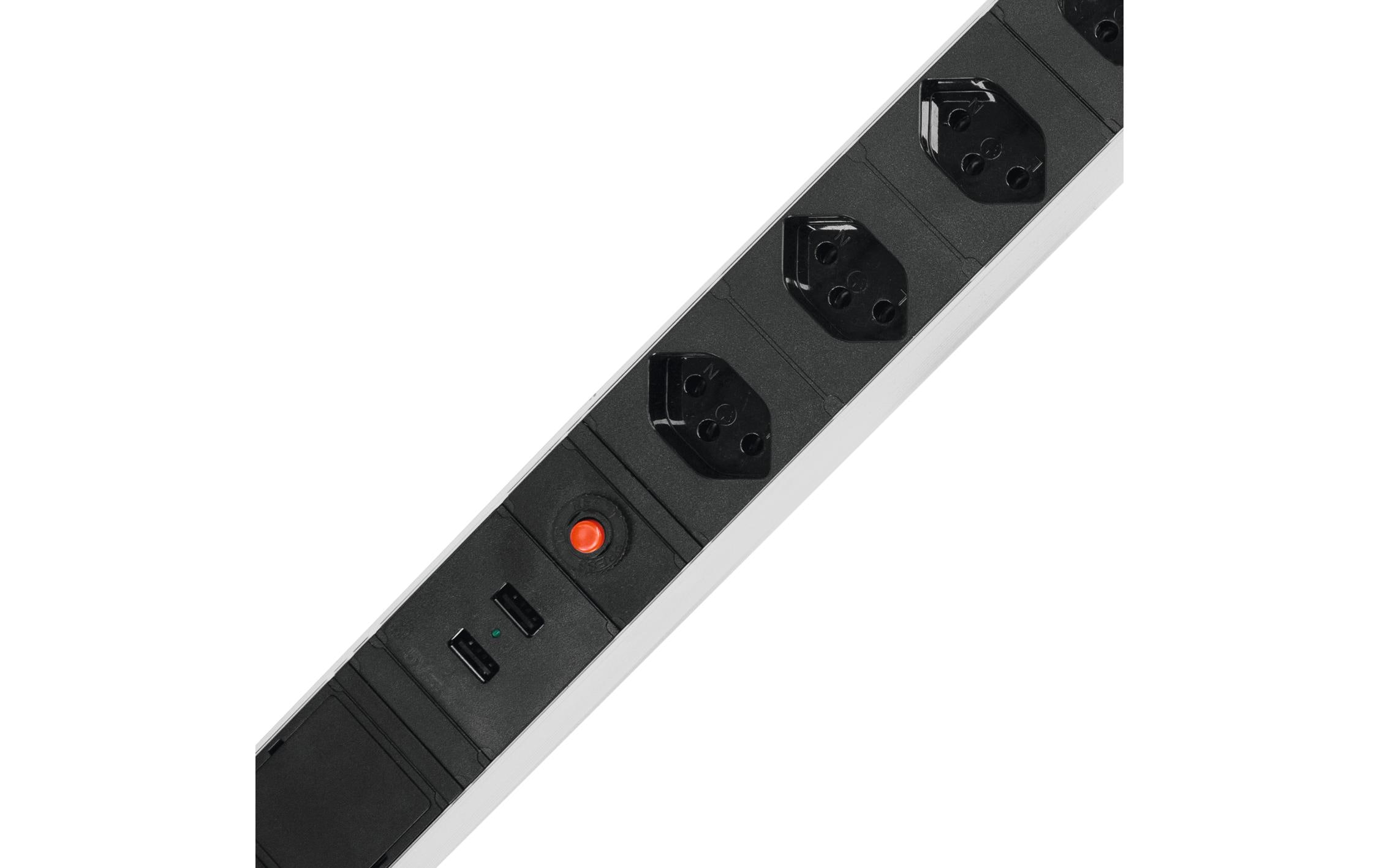 STEFFEN 19 Steckdosenleiste 7x T13, Silber STEFFEN 19 Steckdosenleiste 7x T13, Silber