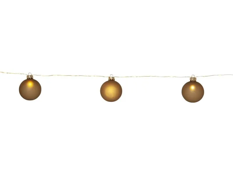 Star Trading LED-Lichterkette Bliss, 1.6 m, 8 Kugeln, Gold Star Trading LED-Lichterkette Bliss, 1.6 m, 8 Kugeln, Gold