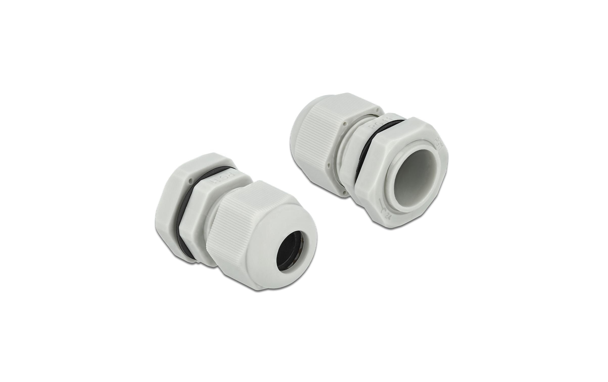 Delock Kabelverschraubung PG11, 22 mm 10 Stück, grau