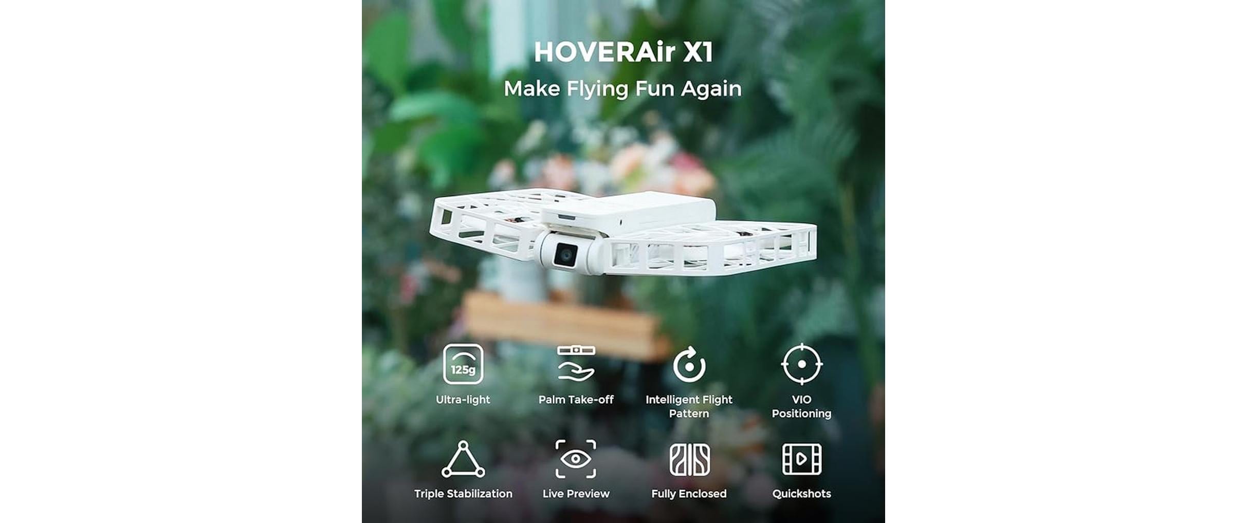 HOVERAir Multikopter HoverAir X1 Standard Weiss, RTF