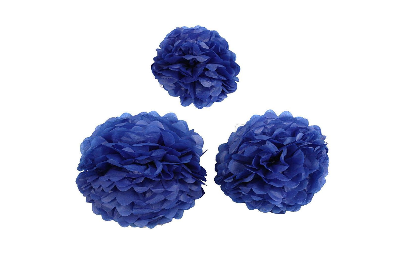 Creativ Company Pompons 20 + 24 + 30 cm 3 Stück, Blau Creativ Company Pompons 20 + 24 + 30 cm 3 Stück, Blau