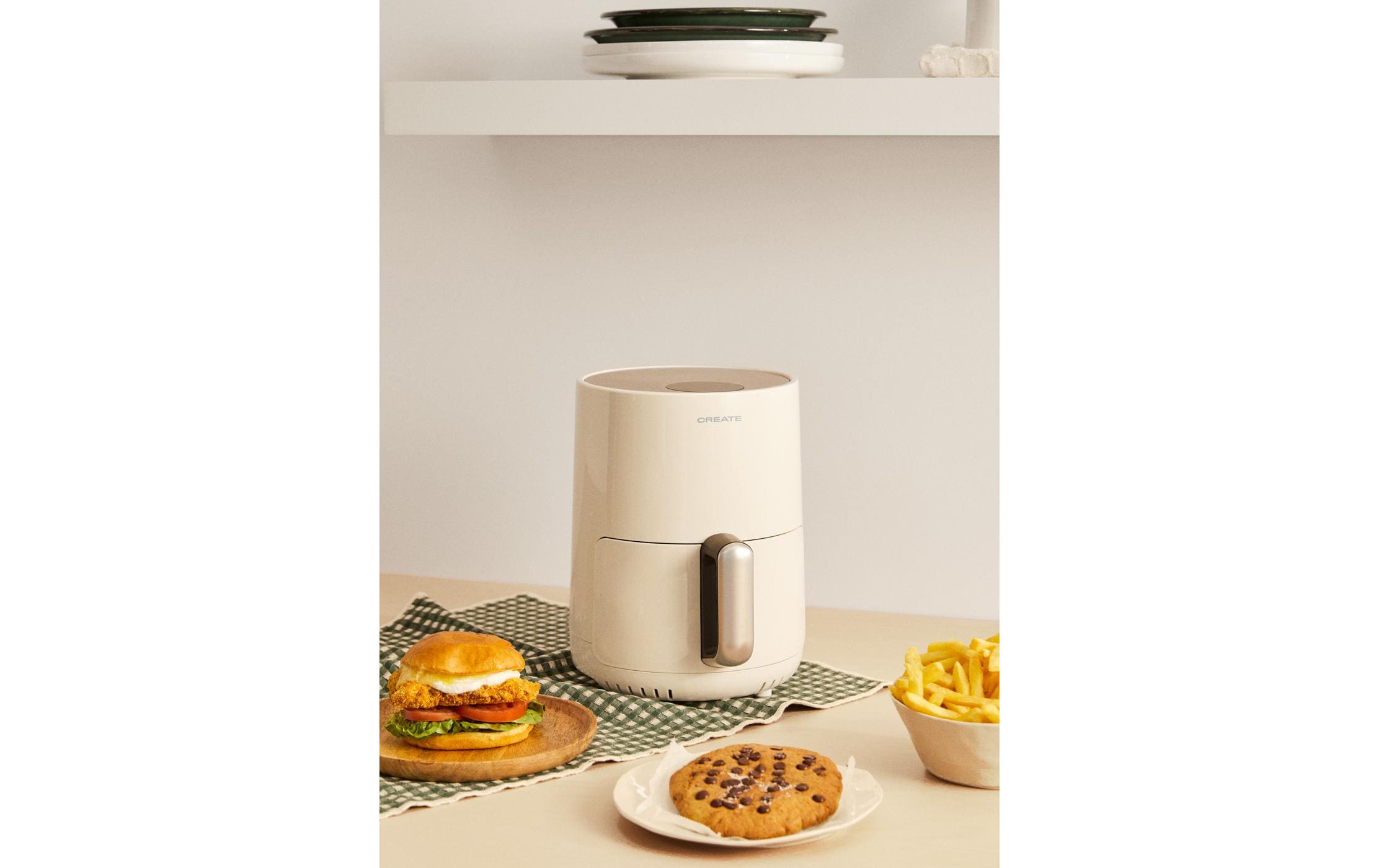 Create Heissluft-Fritteuse Air Fryer Creme 1.5 l