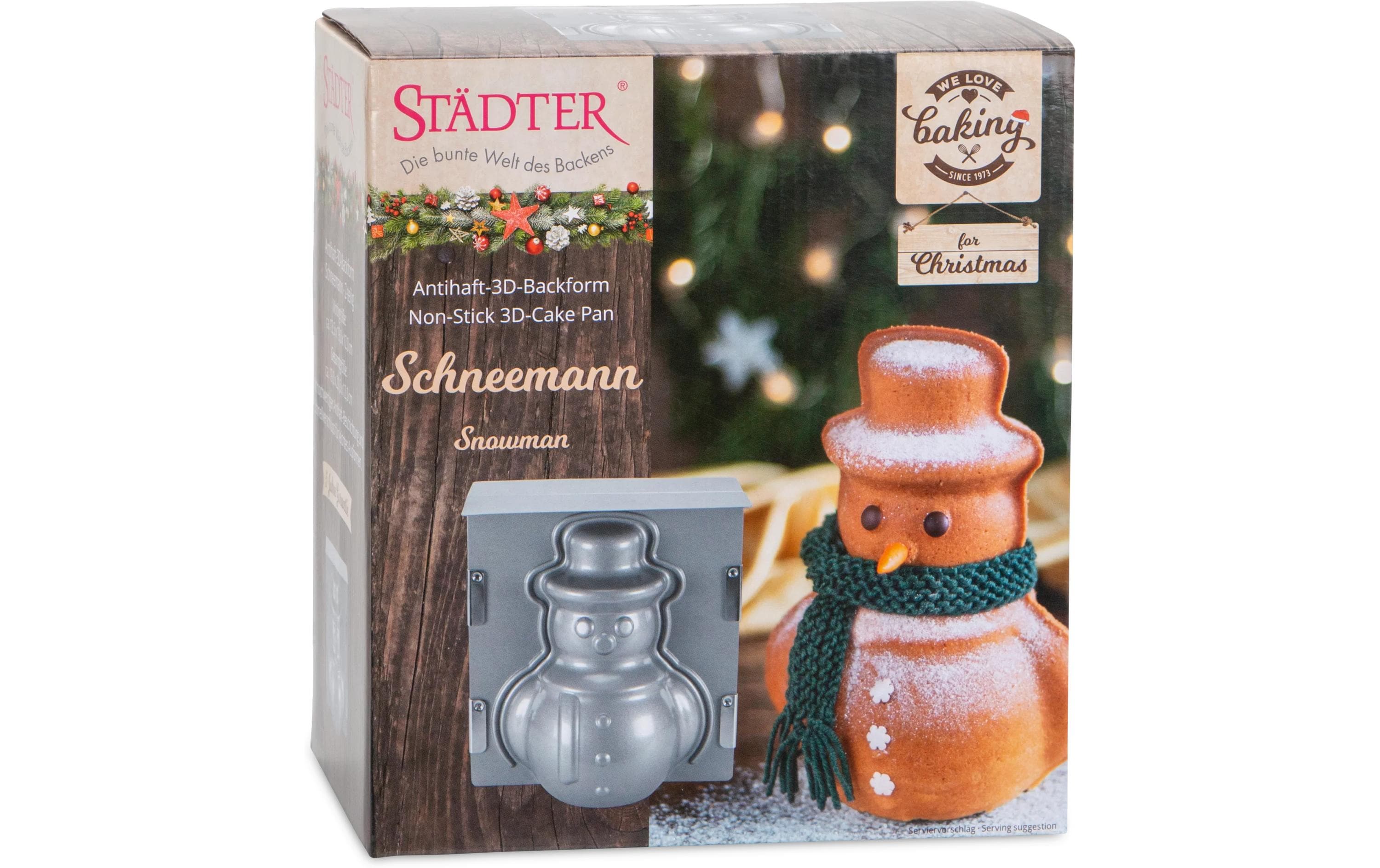 Städter Cake-Backform 3D Schneemann 19 x 21 x 12 cm