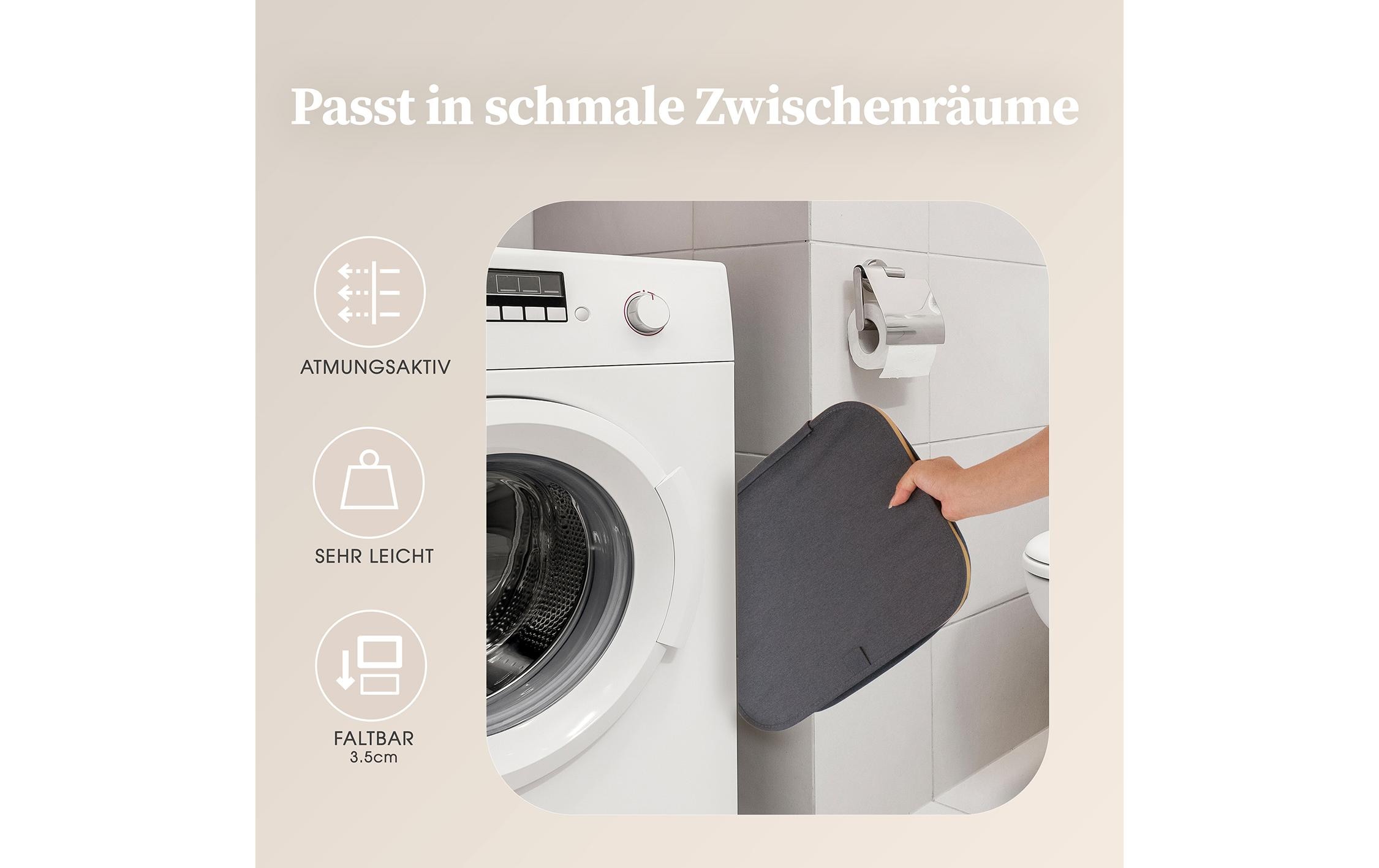 Hennez Wäschekorb Adrian 40 l, Anthrazit/Nature