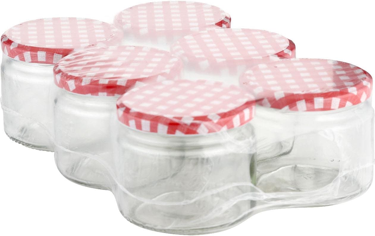 Axentia Einmachglas Karo 330 ml, 6 Stück