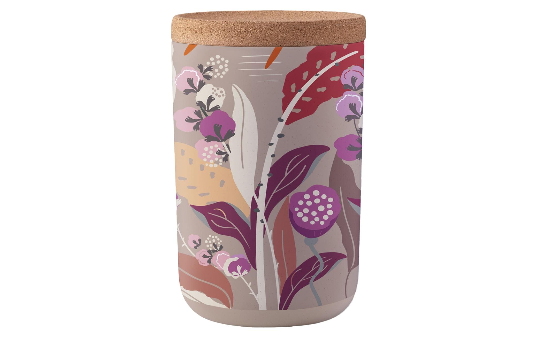 BioLoco Vorratsdose Magic Flower L, 1 l, Grau/Mehrfarbig