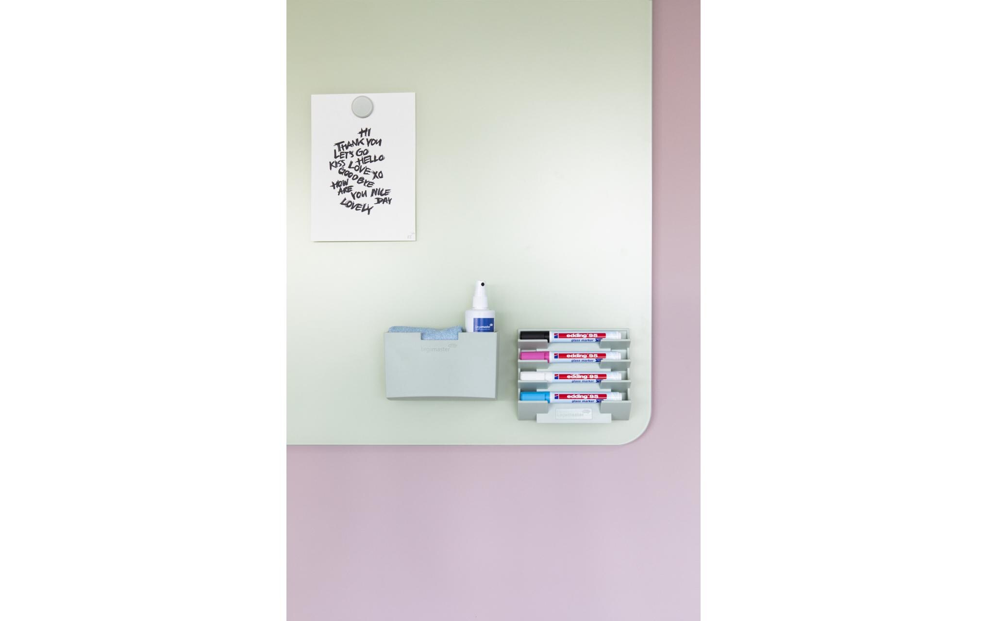 Legamaster Glassboard RC 90 x 120 cm, Salbeigrün matt