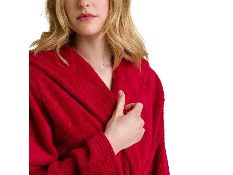 Möve Bademantel Superwuschel S, Rot