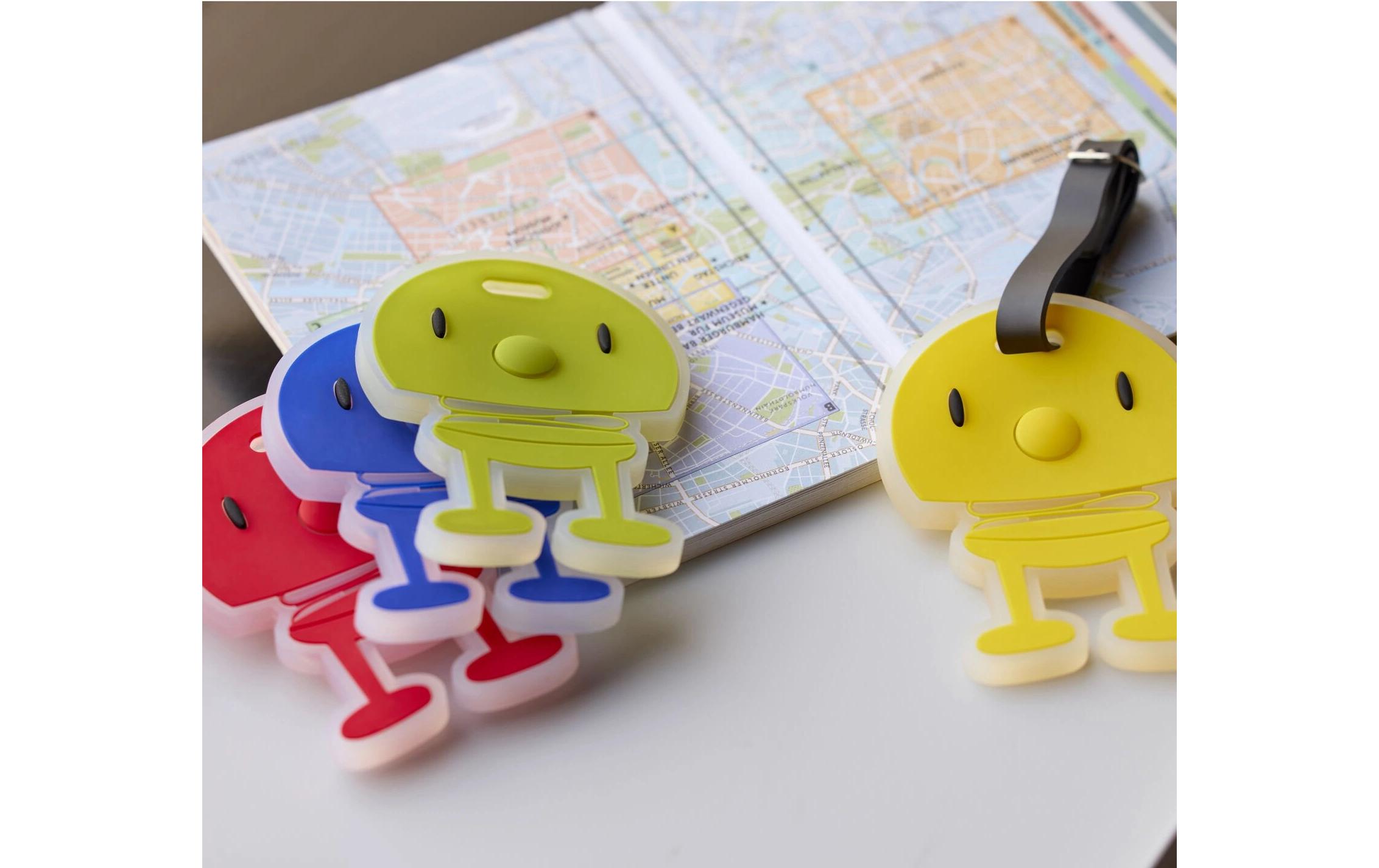 Hoptimist Kofferlabel Rot/Schwarz