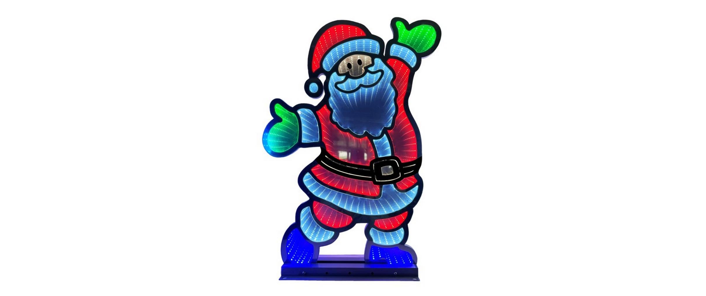 Dameco LED Figur Santa Infinity Effekt, 5 cm x 42.5 cm x 61 cm Dameco LED Figur Santa Infinity Effekt, 5 cm x 42.5 cm x 61 cm