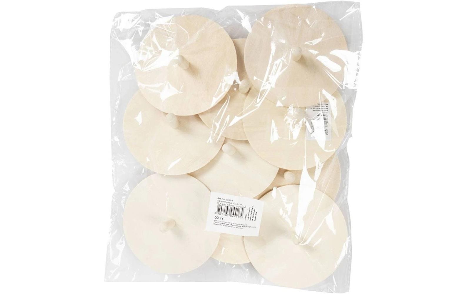 Creativ Company Holzartikel Kreisel 10 Stück