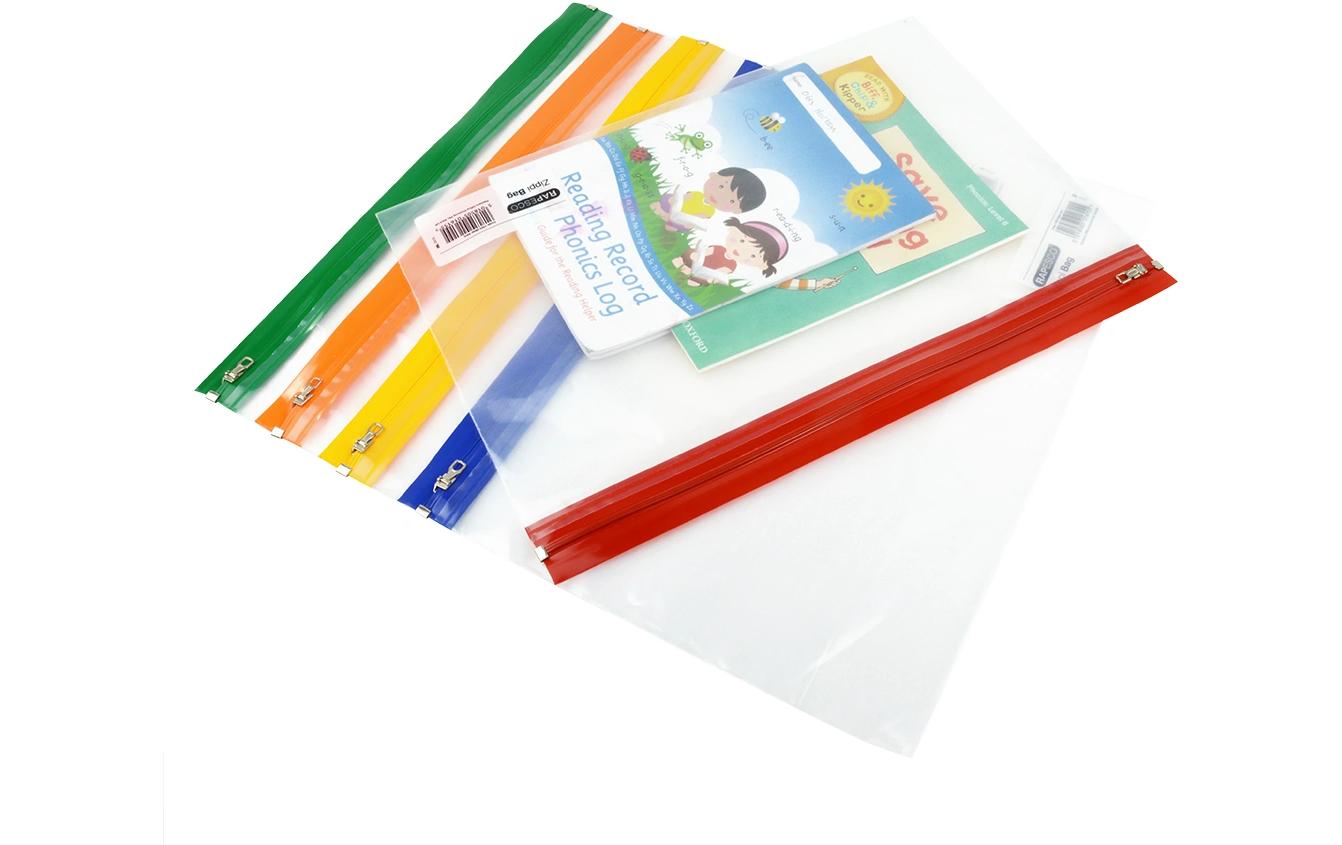 Rapesco A4+ Reissverschlussbeutel mit Metallverschluss 5 Stück