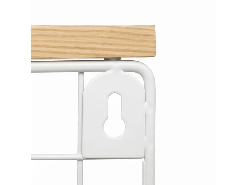 relaxdays Organizer Obstkorb Wandregal 21 x 30 cm Hellbraun/Weiss