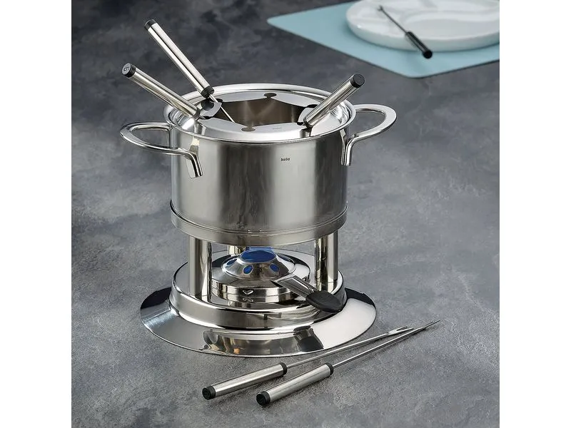 Kela Fleischfondue-Set Cailin 10 Teile, Silber