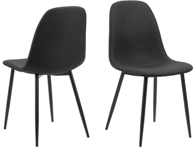 AC Design Stuhl Celia 4 Stück, Schwarz AC Design Stuhl Celia 4 Stück, Schwarz