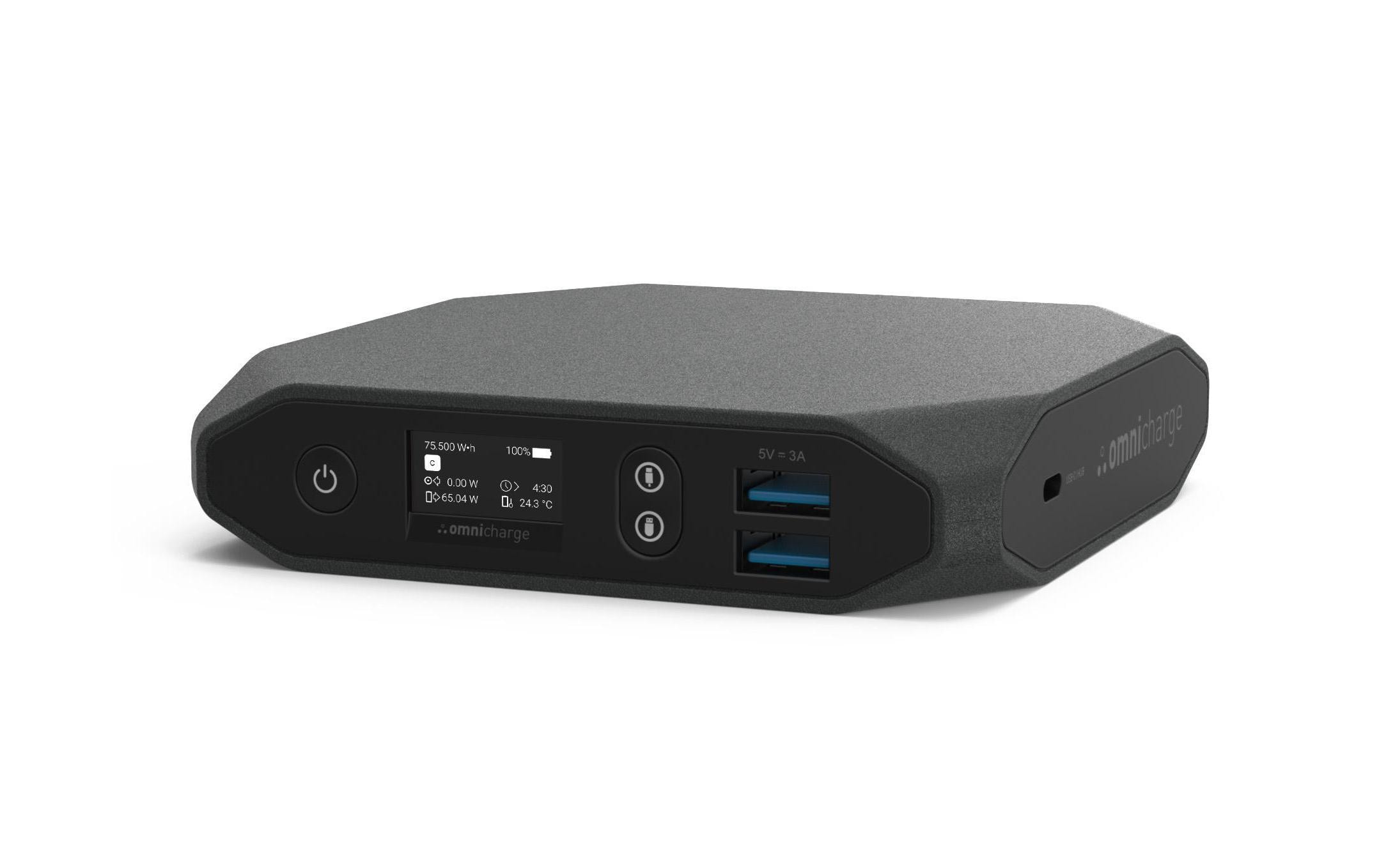 omnicharge Power Station 20C+ 20000 mAh, 1 USB-C, 2 USB-A omnicharge Power Station 20C+ 20000 mAh, 1 USB-C, 2 USB-A