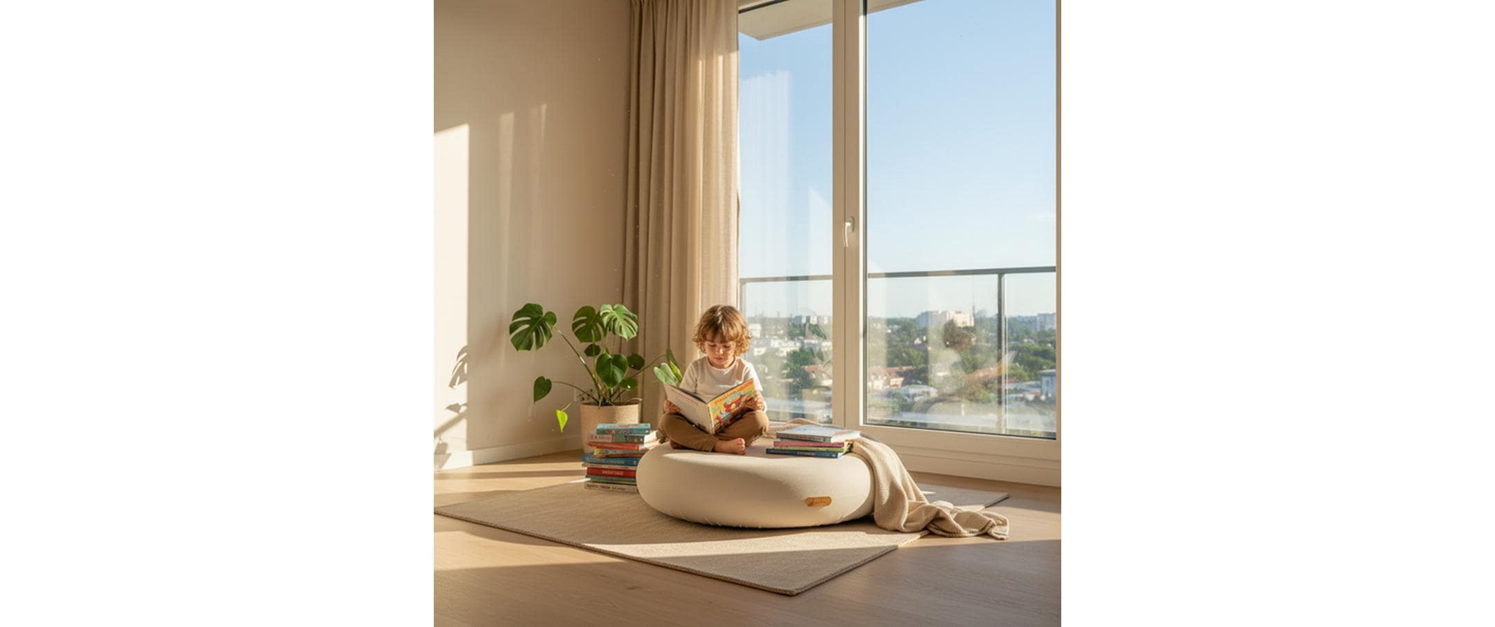 Jupiduu Indoor Trampolin Jumpspot, Beige Durchmesser: 100 cm