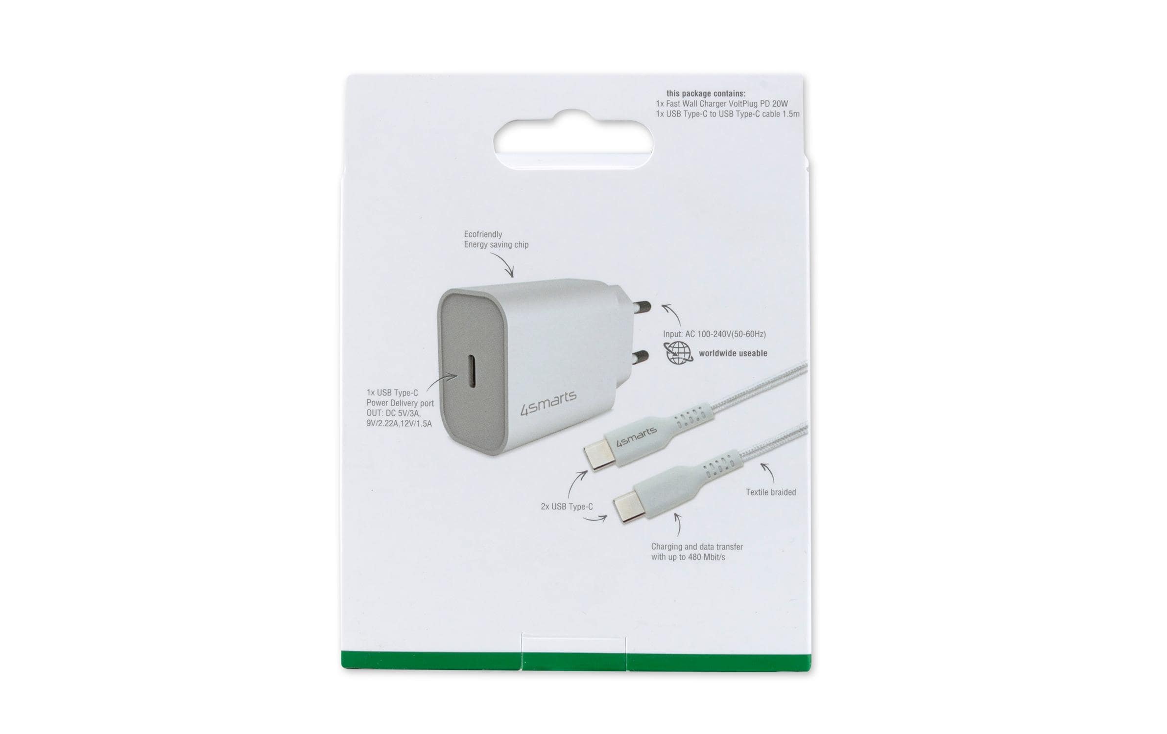 4smarts USB-Wandladegerät VoltPlug PD 20W + USB-C