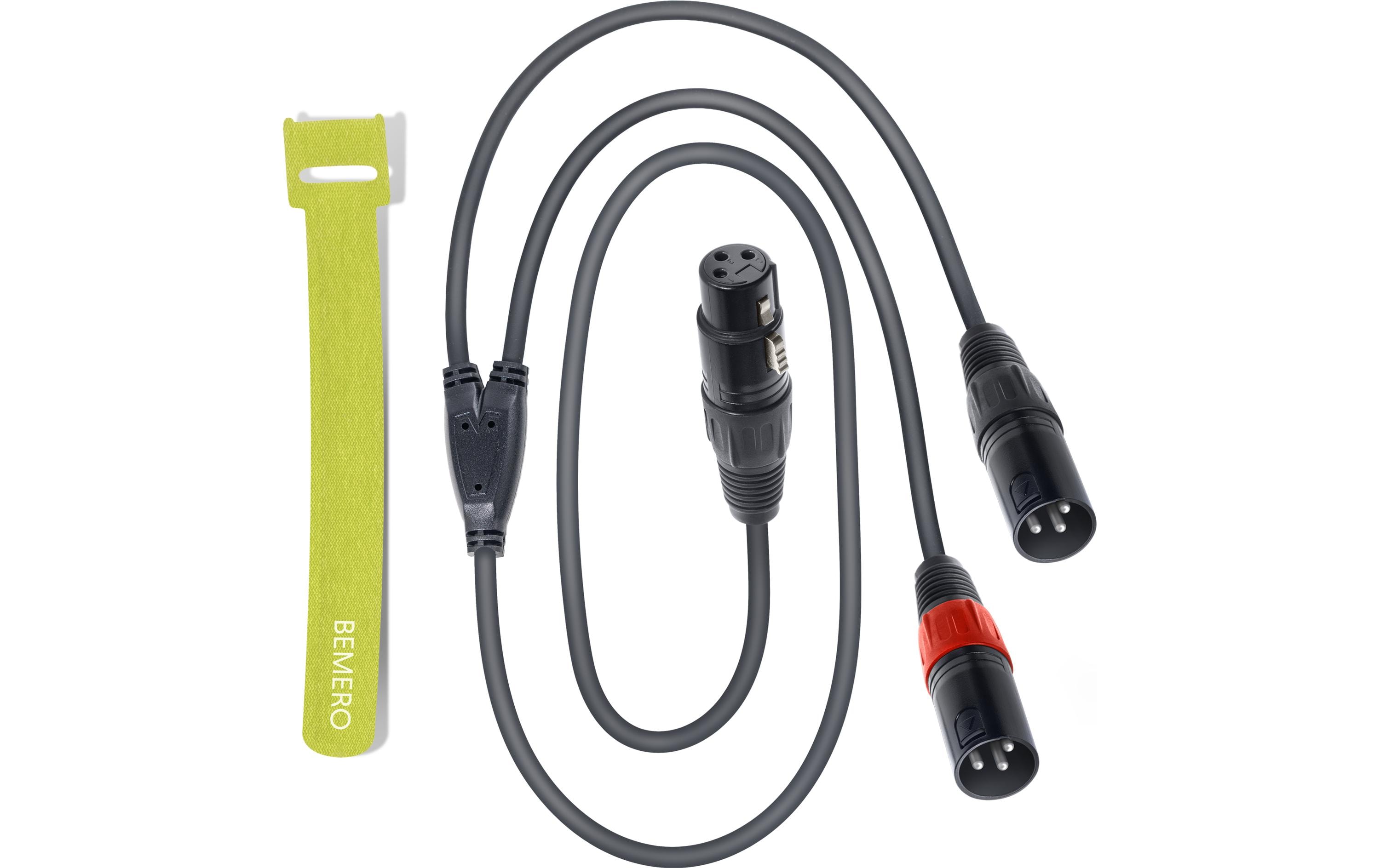 Bemero BAC4043-150BK XLRf - 2x XLRm 1.5m 1.5 m, Schwarz Bemero BAC4043-150BK XLRf - 2x XLRm 1.5m 1.5 m, Schwarz