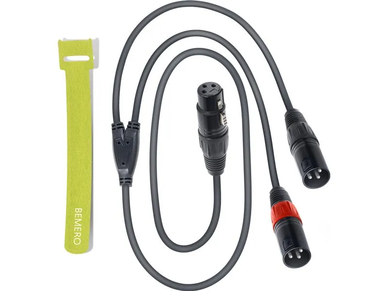 Bemero BAC4043-150BK XLRf - 2x XLRm 1.5m 1.5 m, Schwarz Bemero BAC4043-150BK XLRf - 2x XLRm 1.5m 1.5 m, Schwarz