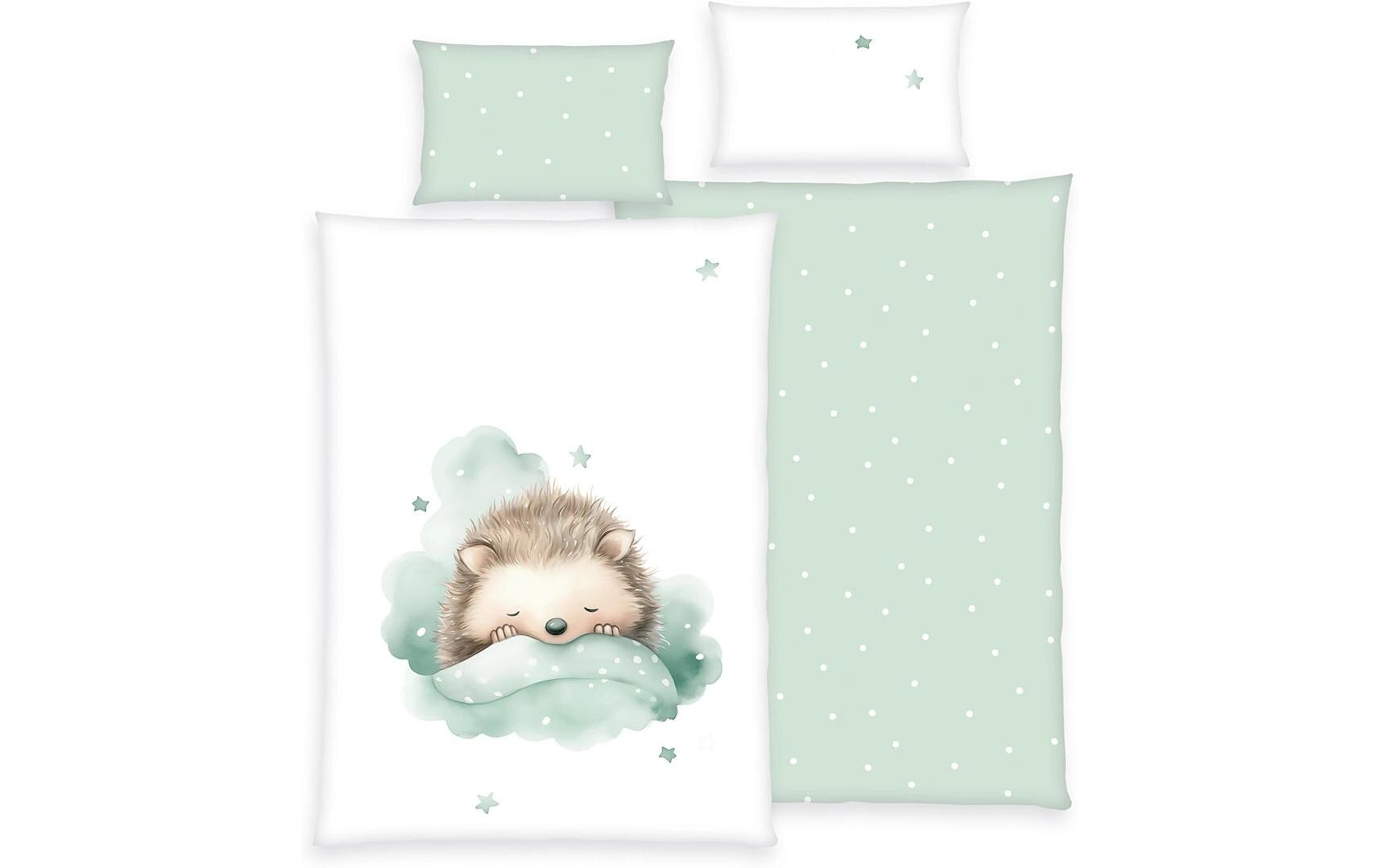 Herding Kinder Bettwäschegarnitur Kleiner Igel, 40/60+100/135 cm