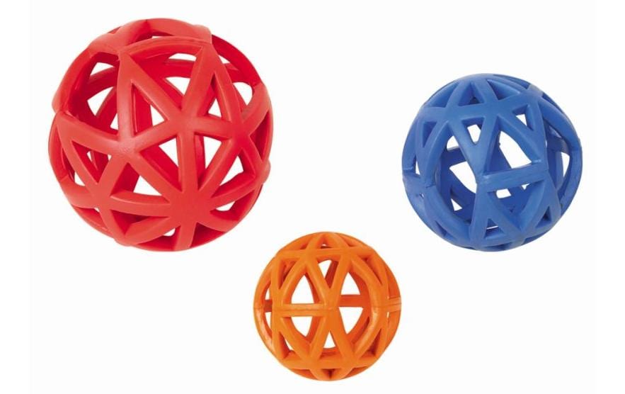 Nobby Hunde-Spielzeug Vollgummi Gitterball, Assortiert