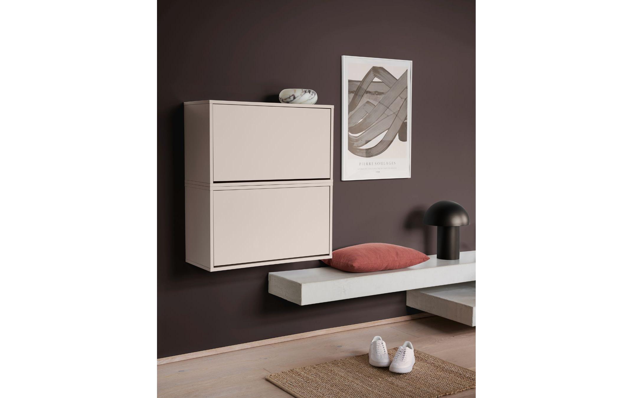 ReCollector Schuhschrank Shoe Box, 70 x 40 x 30 cm, Silver Cloud Grey