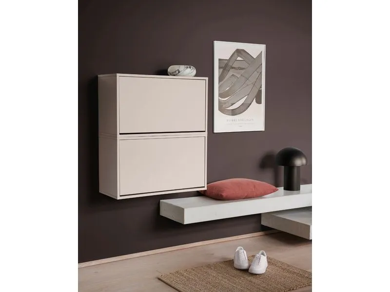 ReCollector Schuhschrank Shoe Box, 70 x 40 x 30 cm, Silver Cloud Grey ReCollector Schuhschrank Shoe Box, 70 x 40 x 30 cm, Silver Cloud Grey