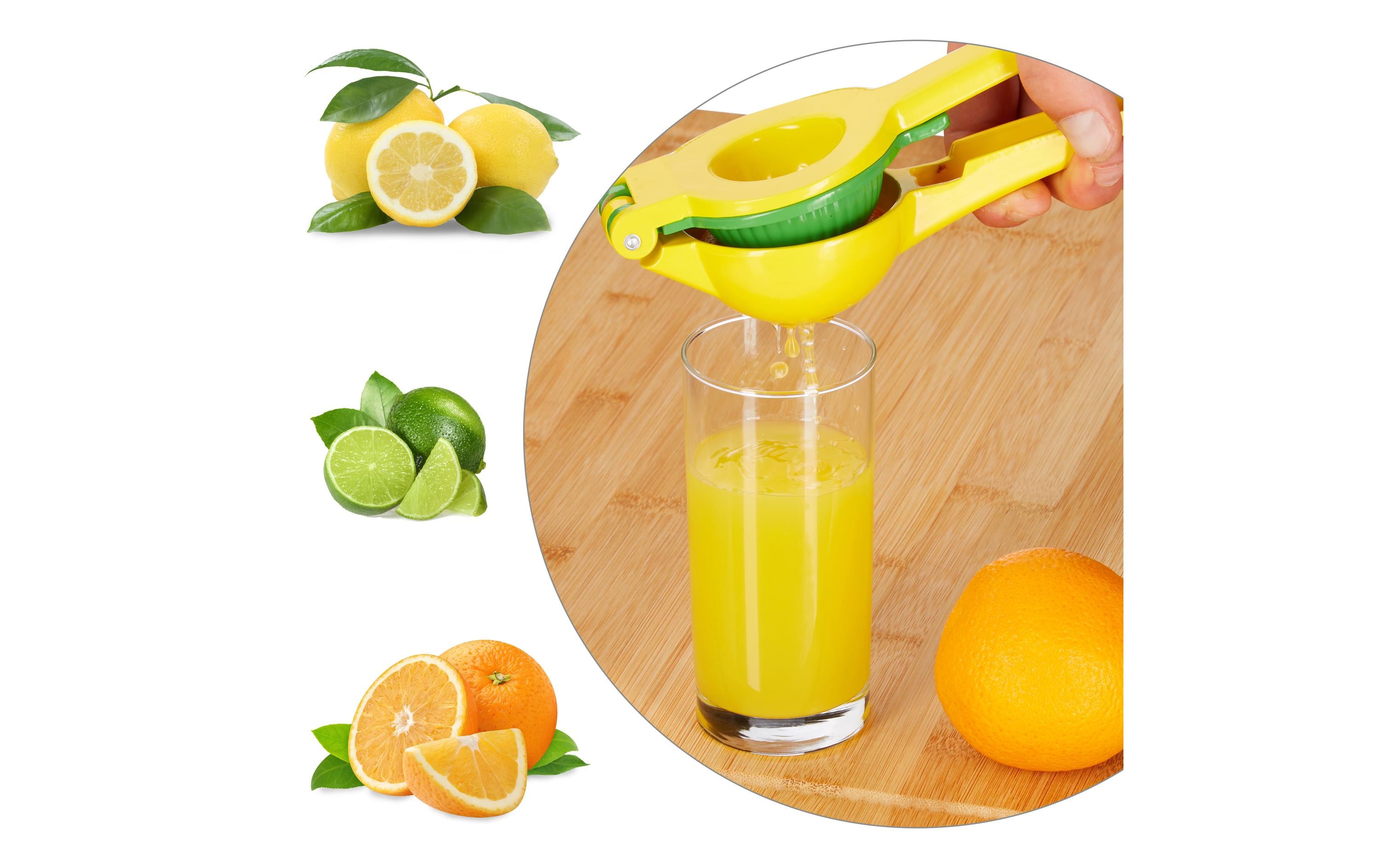 relaxdays Zitruspresse manuell 2 in 1 Gelb