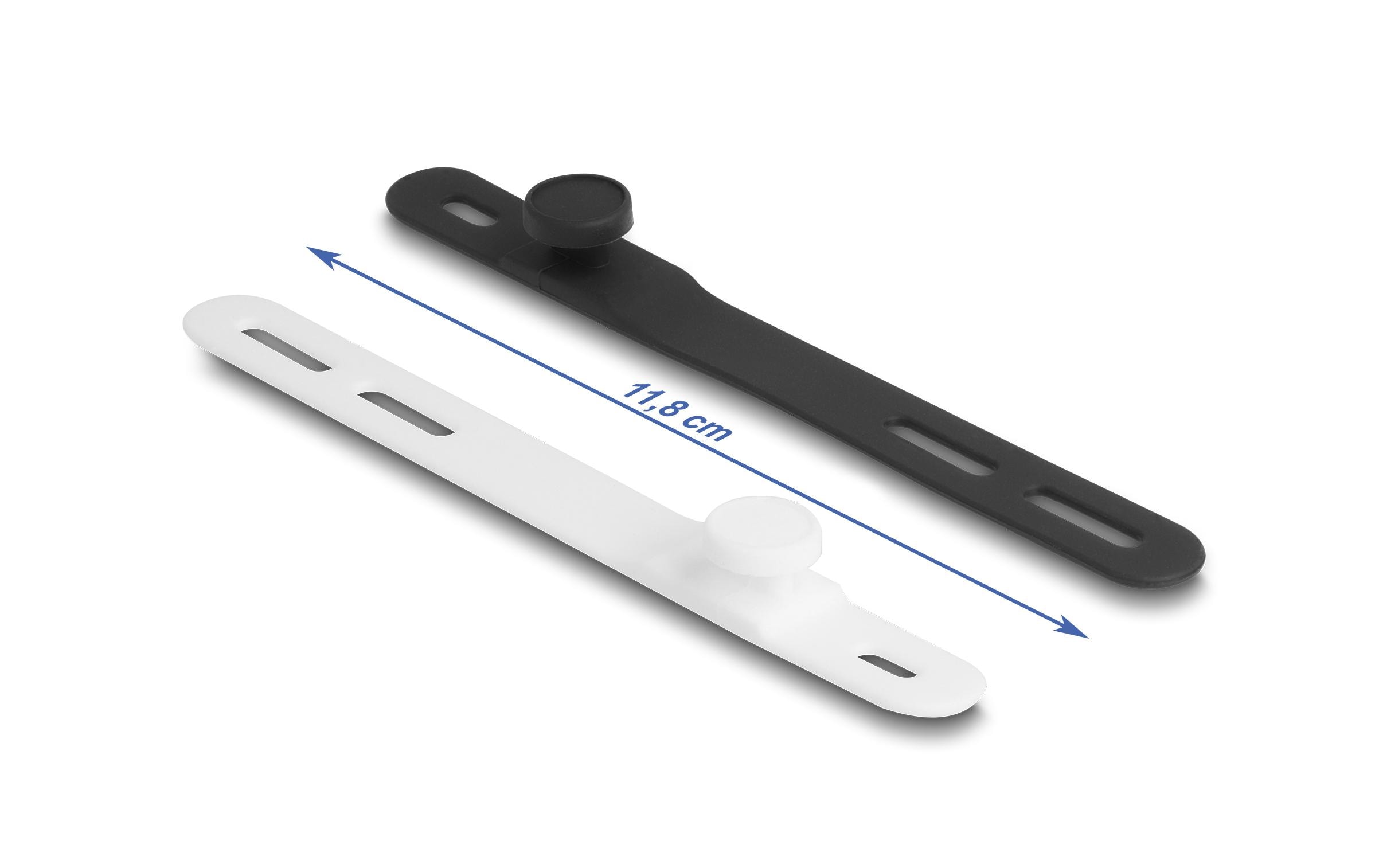 Delock Kabelbinder Schwarz/Weiss 118 mm x 12 mm 10 Stück