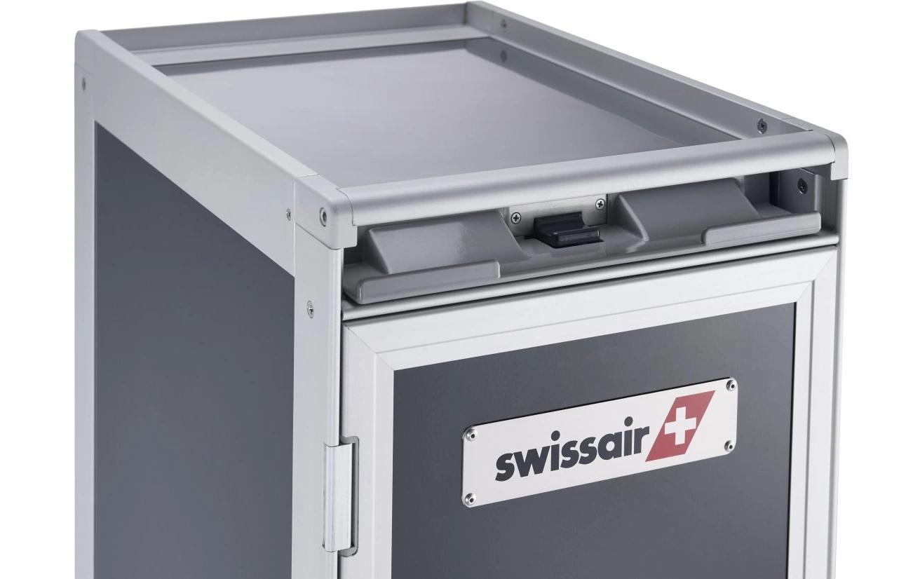 diaqua® Bartrolley Flugzeug Swissair Anthrazit, 30.1 x 103 cm