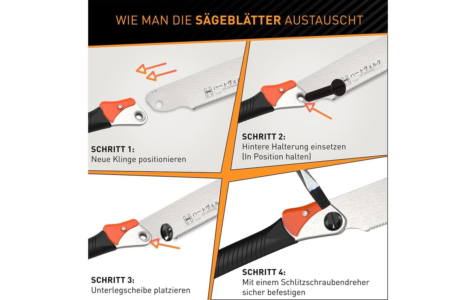 Hardtwerk Sägeblatt für Japansäge Zen 240 mm